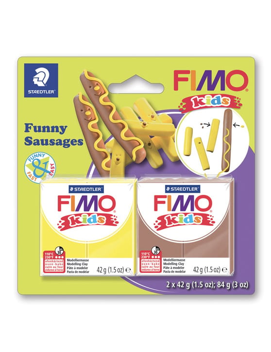 Fimo Kids Knet-Set Würstchen + Pommes für Kinder von GRAINES CREATIVES