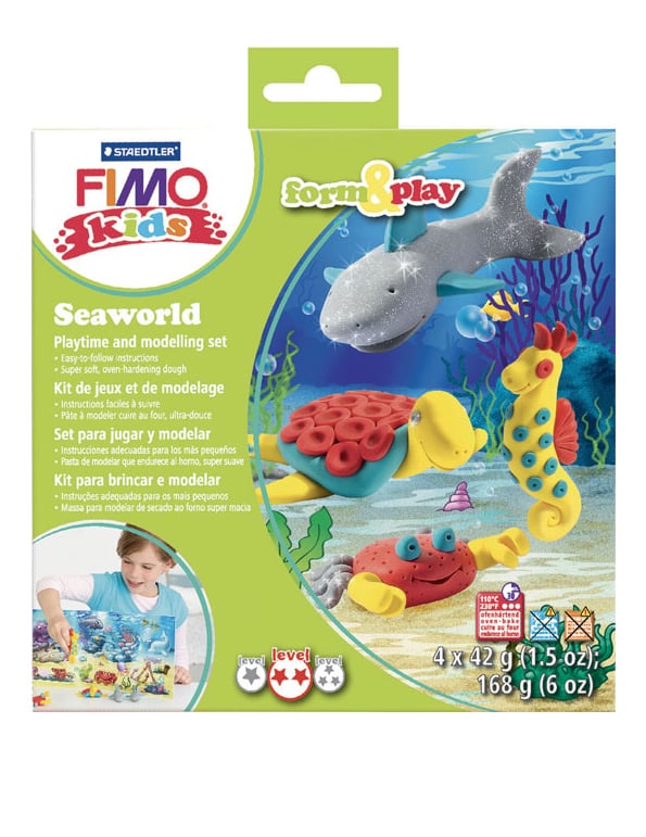 Fimo Kids Knete-Set Meereswelt Figuren von GRAINES CREATIVES