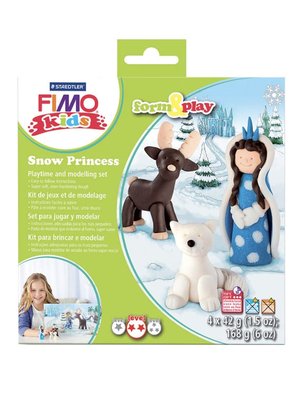 Fimo Set Schneeprinzessin Knetset für Kinder von GRAINES CREATIVES