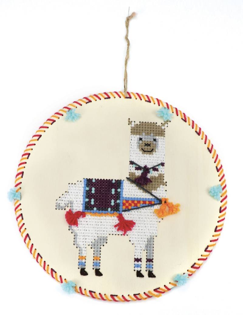 Lama-Stick-Set Wandhänger 22 cm aus Holz von GRAINES CREATIVES