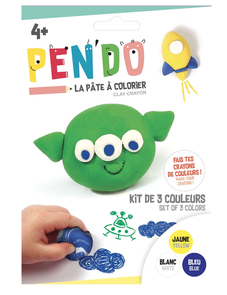Pen'do Cosmos Bastel-Set Gelb Weiß Blau für eigene Malstifte von GRAINES CREATIVES