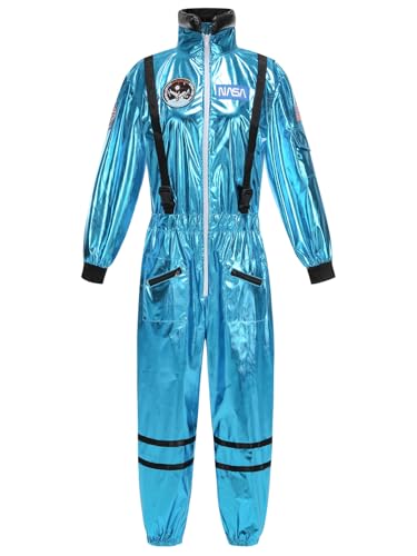 GRAJTCIN Astronauten-Kostüm für Damen, für Erwachsene, glänzend, Raumfahrer, Halloween, Raumfahrer, Blau, L GRAJTCIN Astronauten-Kostüm für Damen, für Erwachsene, glänzend, Raumfahrer, Halloween, Raumfahrer, Blau, L von GRAJTCIN
