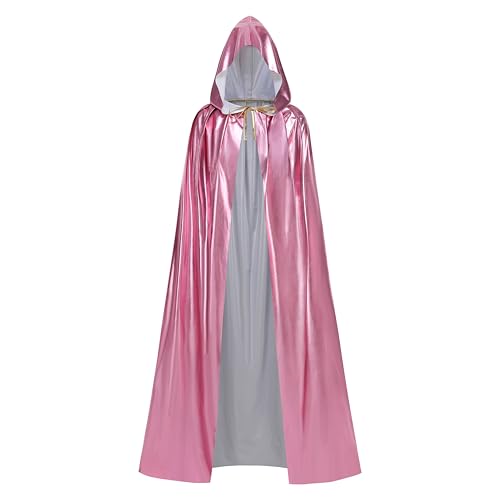 GRAJTCIN Glänzender Kostüm-Umhang für Halloween, Karneval, St. Patrick's Day, Unisex, Erwachsene, Pink, 61 Inches GRAJTCIN Glänzender Kostüm-Umhang für Halloween, Karneval, St. Patrick's Day, Unisex, Erwachsene, Pink, 61 Inches von GRAJTCIN