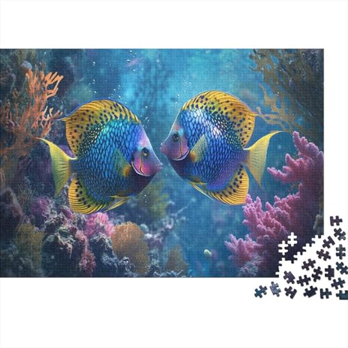 300pcs (40x28cm) Teile Puzzle Für Erwachsene Aquarien-Ansicht Wohndekoration Lernspiele Entspannendes Blaumeer Mit Korallendetails von GRBASNDOU