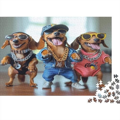 Holz-Puzzle 1000 Teile Erwachsene - 75x50 cm Realistische Welpen-Szene - Herausforderndes Premium-Spiel Für Puzzle-Experten Holz-Puzzle 1000 Teile Erwachsene - 75x50 cm Realistische Welpen-Szene - Herausforderndes Premium-Spiel Für Puzzle-Experten von GRBASNDOU