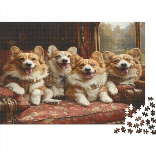 Holz-Puzzle 1000 Teile Erwachsene - 75x50 cm Realistische Welpen-Szene - Herausforderndes Premium-Spiel Für Puzzle-Experten Holz-Puzzle 1000 Teile Erwachsene - 75x50 cm Realistische Welpen-Szene - Herausforderndes Premium-Spiel Für Puzzle-Experten von GRBASNDOU