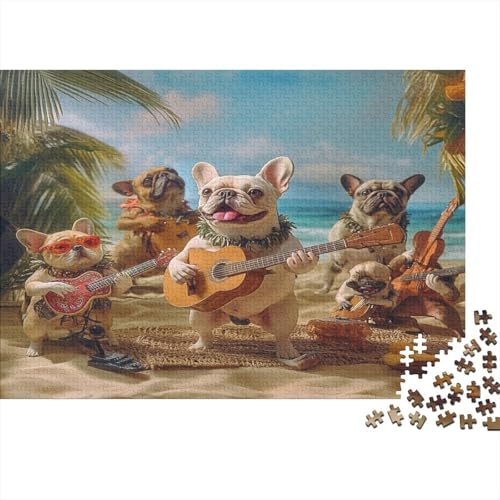 Holz-Puzzle 1000 Teile Erwachsene - 75x50 cm Realistische Welpen-Szene - Herausforderndes Premium-Spiel Für Puzzle-Experten Holz-Puzzle 1000 Teile Erwachsene - 75x50 cm Realistische Welpen-Szene - Herausforderndes Premium-Spiel Für Puzzle-Experten von GRBASNDOU