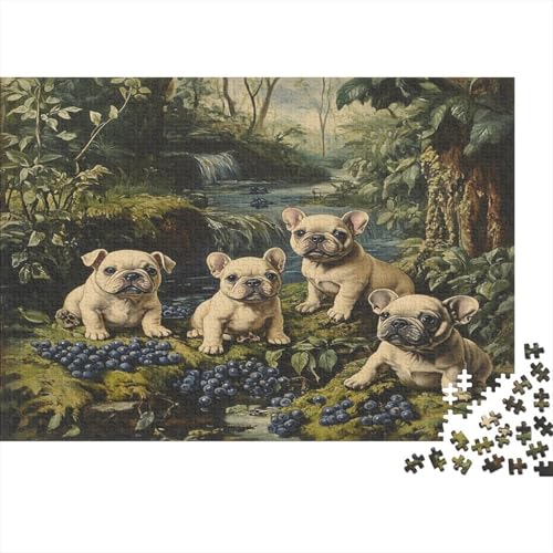 Holz-Puzzle 1000 Teile Erwachsene - 75x50 cm Realistische Welpen-Szene - Herausforderndes Premium-Spiel Für Puzzle-Experten Holz-Puzzle 1000 Teile Erwachsene - 75x50 cm Realistische Welpen-Szene - Herausforderndes Premium-Spiel Für Puzzle-Experten von GRBASNDOU