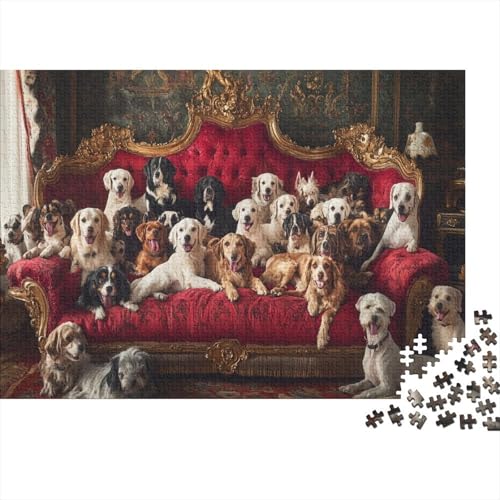 Holz-Puzzle 1000 Teile Erwachsene - 75x50 cm Realistische Welpen-Szene - Herausforderndes Premium-Spiel Für Puzzle-Experten Holz-Puzzle 1000 Teile Erwachsene - 75x50 cm Realistische Welpen-Szene - Herausforderndes Premium-Spiel Für Puzzle-Experten von GRBASNDOU
