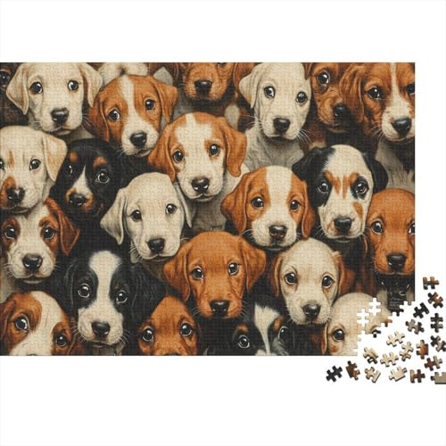 Holz-Puzzle 1000 Teile Erwachsene - 75x50 cm Realistische Welpen-Szene - Herausforderndes Premium-Spiel Für Puzzle-Experten Holz-Puzzle 1000 Teile Erwachsene - 75x50 cm Realistische Welpen-Szene - Herausforderndes Premium-Spiel Für Puzzle-Experten von GRBASNDOU
