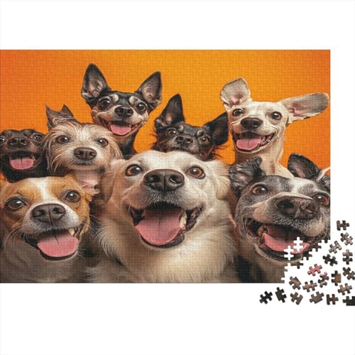 Holz-Puzzle Für Erwachsene 1000 Teile - Realistisches Hunde-Motiv 75x50 cm - Premium XXL Puzzle Mit Einzigartigem Schnitt - Herausforderndes Denkspiel Für Erwachsene Holz-Puzzle Für Erwachsene 1000 Teile - Realistisches Hunde-Motiv 75x50 cm - Premium XXL Puzzle Mit Einzigartigem Schnitt - Herausforderndes Denkspiel Für Erwachsene von GRBASNDOU