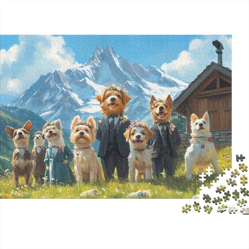 Holz-Puzzle Für Erwachsene 1000 Teile - Realistisches Hunde-Motiv 75x50 cm - Premium XXL Puzzle Mit Einzigartigem Schnitt - Herausforderndes Denkspiel Für Erwachsene Holz-Puzzle Für Erwachsene 1000 Teile - Realistisches Hunde-Motiv 75x50 cm - Premium XXL Puzzle Mit Einzigartigem Schnitt - Herausforderndes Denkspiel Für Erwachsene von GRBASNDOU