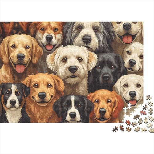 Holz-Puzzle Für Erwachsene 1000 Teile - Realistisches Hunde-Motiv 75x50 cm - Premium XXL Puzzle Mit Einzigartigem Schnitt - Herausforderndes Denkspiel Für Erwachsene Holz-Puzzle Für Erwachsene 1000 Teile - Realistisches Hunde-Motiv 75x50 cm - Premium XXL Puzzle Mit Einzigartigem Schnitt - Herausforderndes Denkspiel Für Erwachsene von GRBASNDOU