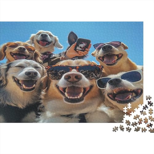 Holz-Puzzle Für Erwachsene 1000 Teile - Realistisches Hunde-Motiv 75x50 cm - Premium XXL Puzzle Mit Einzigartigem Schnitt - Herausforderndes Denkspiel Für Erwachsene Holz-Puzzle Für Erwachsene 1000 Teile - Realistisches Hunde-Motiv 75x50 cm - Premium XXL Puzzle Mit Einzigartigem Schnitt - Herausforderndes Denkspiel Für Erwachsene von GRBASNDOU