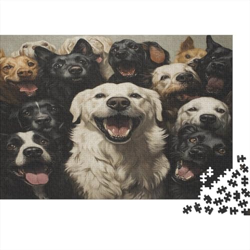 Holz-Puzzle Für Erwachsene 1000 Teile - Realistisches Hunde-Motiv 75x50 cm - Premium XXL Puzzle Mit Einzigartigem Schnitt - Herausforderndes Denkspiel Für Erwachsene Holz-Puzzle Für Erwachsene 1000 Teile - Realistisches Hunde-Motiv 75x50 cm - Premium XXL Puzzle Mit Einzigartigem Schnitt - Herausforderndes Denkspiel Für Erwachsene von GRBASNDOU