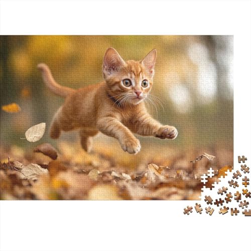 Katzen-Kunstwerk Puzzle 1000 Teile | 75x50 cm Großformat Rätselspiel | Erwachsenenpuzzle Ab 14 Jahre Mit Hochwertigem Tiermotiv von GRBASNDOU