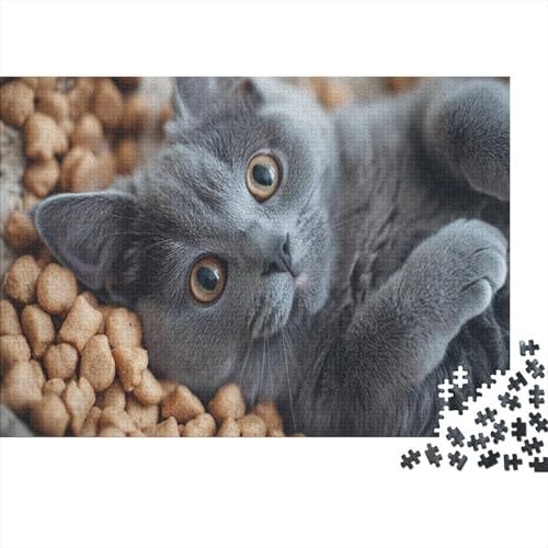 Kunstpuzzle 1000 Teile Katzenmotiv | 75x50 cm Großformat Für Erwachsene Ab 14 | Hochwertiges Legespiel Mit Naturdesign von GRBASNDOU