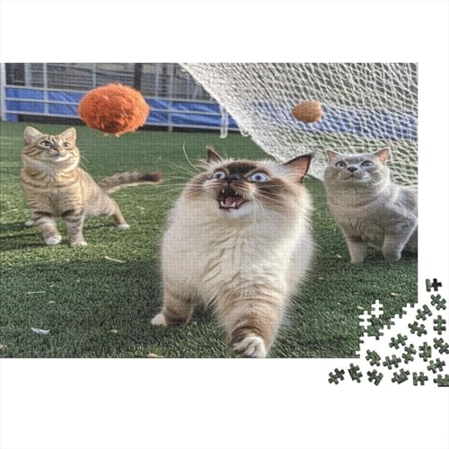Kunstpuzzle 1000 Teile Katzenmotiv | 75x50 cm Großformat Für Erwachsene Ab 14 | Hochwertiges Legespiel Mit Naturdesign von GRBASNDOU