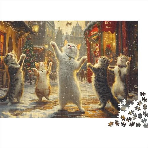 Premium 1000 Teile Puzzle Für Katzenliebhaber | 75x50 cm XXL-Format Erwachsenenpuzzle | Kreatives Challenge-Spiel Ab 14 Jahren von GRBASNDOU