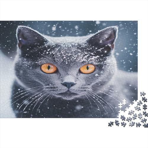 Premium 1000 Teile Puzzle Für Katzenliebhaber | 75x50 cm XXL-Format Erwachsenenpuzzle | Kreatives Challenge-Spiel Ab 14 Jahren von GRBASNDOU