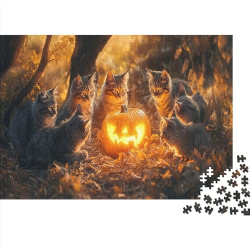 Premium Katzenmotiv Puzzle 1000 Teile | 75x50 cm Großformat Für Erwachsene | Kreatives Rätselspiel Ab 14 Jahre Mit Naturdesign von GRBASNDOU