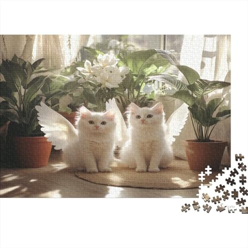 Premium Katzenmotiv Puzzle 1000 Teile | 75x50 cm Großformat Für Erwachsene | Kreatives Rätselspiel Ab 14 Jahre Mit Naturdesign von GRBASNDOU