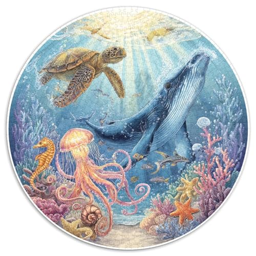Puzzle 1000 Pièces Adulte Coraux Et Baleines - Découvrez Un Monde Sous-marin Magique Avec Ce Puzzle 1000 Pièces. Conçu Pour Les Amateurs De Défis, Ce Casse-tête Offre Relaxation Et Stimulation Mentale von GRBASNDOU