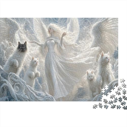 XXL Katzen-Puzzle 75x50 cm | 1000 Teile Premium-Spiel Für Erwachsene | Kreativgeschenk Ab 14 Jahre Mit Detailreichem Tiermotiv von GRBASNDOU