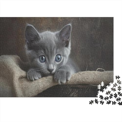 XXL Katzen-Puzzle 75x50 cm | 1000 Teile Premium-Spiel Für Erwachsene | Kreativgeschenk Ab 14 Jahre Mit Detailreichem Tiermotiv von GRBASNDOU
