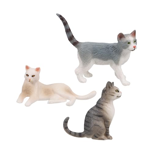 GREENADSCAPE 3St Katzen Ornamente mit harten Haaren Katzenfigur Mini-Tierfiguren Katzensammlungsfiguren Miniaturkatzen und -kätzchen Feengarten für Miniaturkatzen PVC GREENADSCAPE 3St Katzen Ornamente mit harten Haaren Katzenfigur Mini-Tierfiguren Katzensammlungsfiguren Miniaturkatzen und -kätzchen Feengarten für Miniaturkatzen PVC von GREENADSCAPE