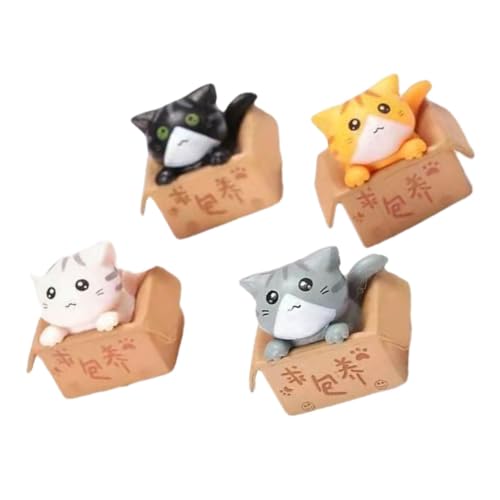 GREENADSCAPE 4 Stück Katze Miniaturfiguren Miniatur-katzenfigur Miniatur-kätzchen-statuen Katzenkuchen Katzenfiguren Spielset Mit Kätzchenfiguren Miniatur-Tier-Ornament Mini-katzenstatue PVC GREENADSCAPE 4 Stück Katze Miniaturfiguren Miniatur-katzenfigur Miniatur-kätzchen-statuen Katzenkuchen Katzenfiguren Spielset Mit Kätzchenfiguren Miniatur-Tier-Ornament Mini-katzenstatue PVC von GREENADSCAPE