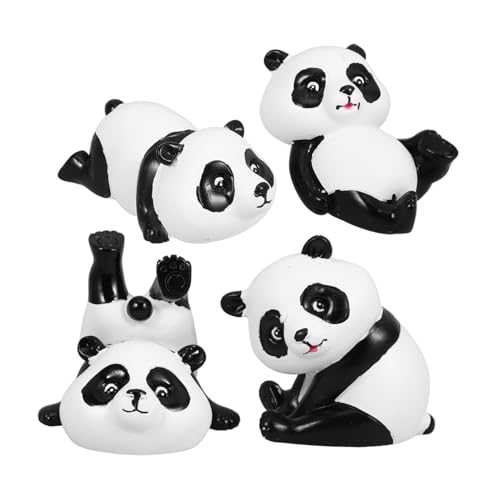 GREENADSCAPE 4 Stück Miniatur Panda Ornament Panda Dekorationen Kunstharz Mini Ebene GREENADSCAPE 4 Stück Miniatur Panda Ornament Panda Dekorationen Kunstharz Mini Ebene von GREENADSCAPE