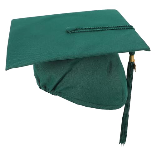 GREENADSCAPE Elegante Grad Cap Bachelor Hut Polyester Verstellbares Gummiband Abschlusssaison Zubehör Senior Hut von GREENADSCAPE