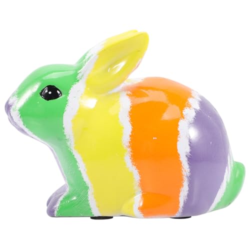 GREENADSCAPE Cartoon-Kaninchenfiguren Bausatz Zubehör Tischdekoration Sparschwein Kissendekor hasenfiguren Animal Figures gartendeko Kaninchendekorationen Mikrolandschaft Hase Harz Colorful von GREENADSCAPE