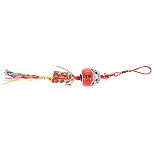 GREENADSCAPE Dharma Ei Ornament Windspiel Medaillon Autodekorationen Windspiel Auto Windglocken Autoanhänger Glockenspiel Zuhause Hängendes Japanischer Anhänger von GREENADSCAPE