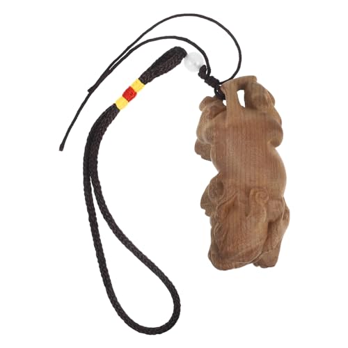 GREENADSCAPE Exquisiter Schlüsselanhänger Für Taoistischen Charme Geschnitztes Ornament Aus Holz Zum Aufhängen Accessoire von GREENADSCAPE