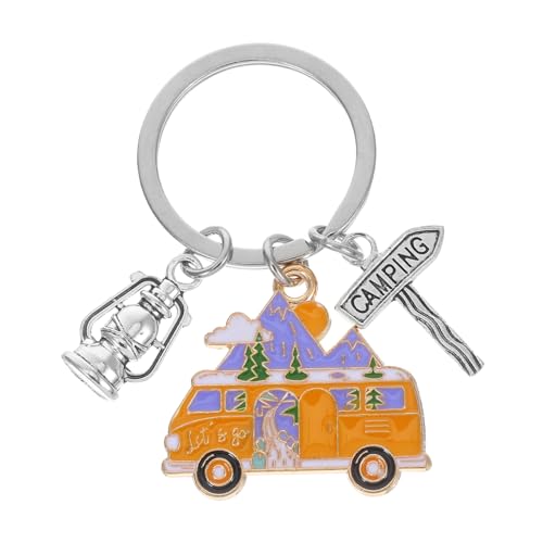 GREENADSCAPE Einzigartiger Schlüsselanhänger Mit -verkehrsschild Für Reisende Camping-zubehör Naturszene-charm Legierungskonstruktion Für Wanderer Und Entdecker von GREENADSCAPE