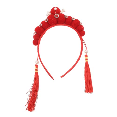 GREENADSCAPE Stirnband Im Chinesischen Stil Mit Perlen Und Pompon Für Damen Verstellbar Für Festliche Anlässe Und Bühnenauftritte GREENADSCAPE Stirnband Im Chinesischen Stil Mit Perlen Und Pompon Für Damen Verstellbar Für Festliche Anlässe Und Bühnenauftritte von GREENADSCAPE