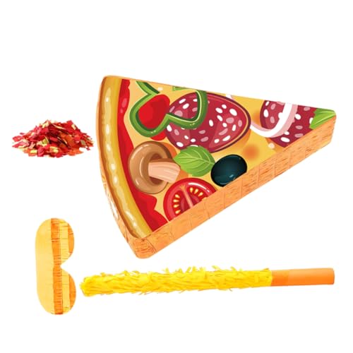 GREENADSCAPE Pizza Piñata Food Thema mit Stick Augenbinde und Konfetti Bunte Pizzastück Dekoration für Cinco De Mayo Kindergeburtstag und Partyspiele Einfach Aufzuhängen Lebendige Feierdeko GREENADSCAPE Pizza Piñata Food Thema mit Stick Augenbinde und Konfetti Bunte Pizzastück Dekoration für Cinco De Mayo Kindergeburtstag und Partyspiele Einfach Aufzuhängen Lebendige Feierdeko von GREENADSCAPE