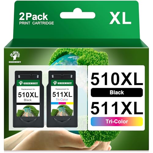 GREENSKY 510 511 Druckerpatronen Kompatible für Canon Druckerpatronen 510 511 XL, PG-510 CL-511 Kompatible für Canon 510 511 Multipack für Canon Pixma MP495 MP490 iP2700 MX320 MP280 MP270 MP250 GREENSKY 510 511 Druckerpatronen Kompatible für Canon Druckerpatronen 510 511 XL, PG-510 CL-511 Kompatible für Canon 510 511 Multipack für Canon Pixma MP495 MP490 iP2700 MX320 MP280 MP270 MP250 von GREENSKY