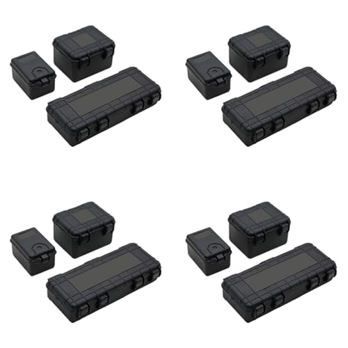 GREOHNMPAW 12 StüCke Kunststoff Rc Auto Aufbewahrungs Box Dekoration Werkzeug für Trx4 Axial Scx10 90046 D90 1/10 Rc Crawler ZubehöR Schwarz GREOHNMPAW 12 StüCke Kunststoff Rc Auto Aufbewahrungs Box Dekoration Werkzeug für Trx4 Axial Scx10 90046 D90 1/10 Rc Crawler ZubehöR Schwarz von GREOHNMPAW