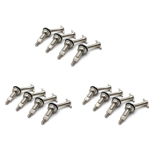 GREOHNMPAW 12 StüCke Metall Verlängerte Antriebs Welle CVD Kreuz Gelenk für 284131 K969 K989 K999 P929 1/28 RC Auto Upgrade Teile von GREOHNMPAW