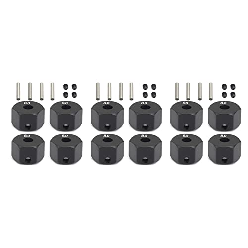 GREOHNMPAW 12 Stück 12MM Rad Sechskant Nabe für 1/10 RC Crawler Axial SCX10 Traxxax Trx4 MST RC Auto Teil, 8mm GREOHNMPAW 12 Stück 12MM Rad Sechskant Nabe für 1/10 RC Crawler Axial SCX10 Traxxax Trx4 MST RC Auto Teil, 8mm von GREOHNMPAW
