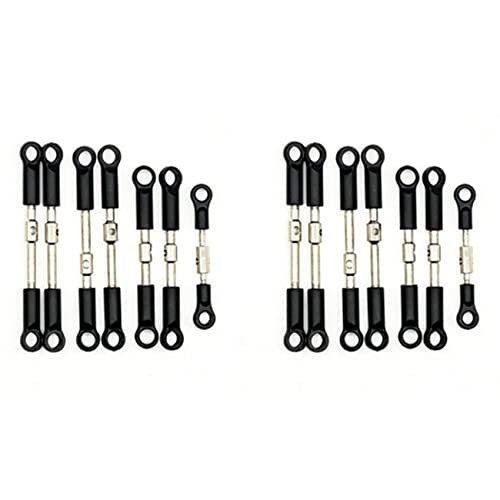 GREOHNMPAW 14Stck Spurstangengestänge Vorne Hinten Servo Link Rod Set für 144001 144010 124016 124017 124019 RC Auto Ersatzteile GREOHNMPAW 14Stck Spurstangengestänge Vorne Hinten Servo Link Rod Set für 144001 144010 124016 124017 124019 RC Auto Ersatzteile von GREOHNMPAW
