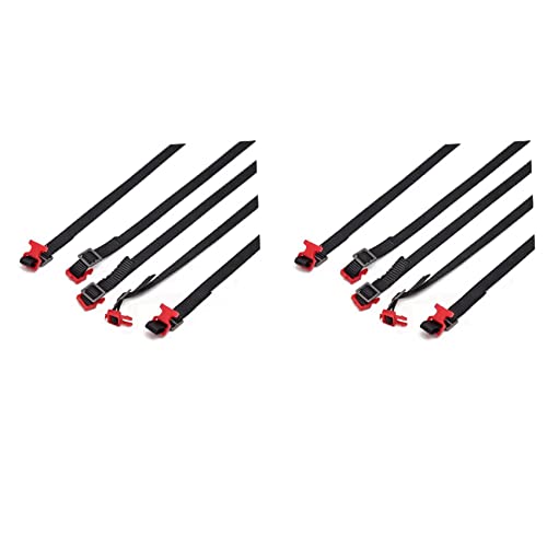 GREOHNMPAW 15 Stücke RC Auto Dach GepäCkträger Seil Schmücken Riemen für 1/10 RC Crawler Auto AXIAL SCX10 TRX4 D90 CC01,Rot von GREOHNMPAW