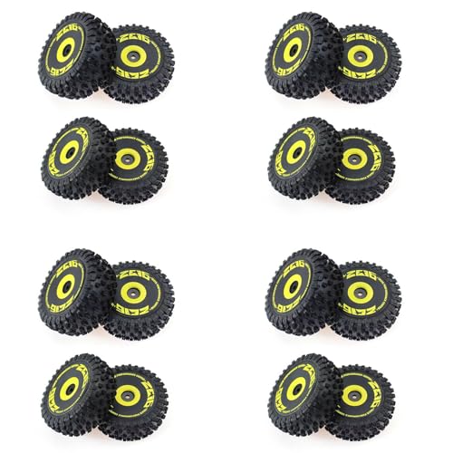 GREOHNMPAW 16 Stücke Vorder und Hinterradreifen für 144001 144010 124016 124017 RC Auto Upgrade Teile Teile Zubehör von GREOHNMPAW