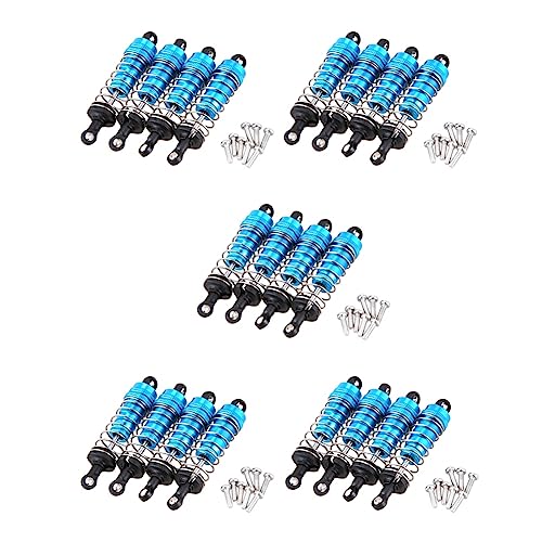 GREOHNMPAW 20 Teiliges Metall Stoß Dämpfer Klappen Zubehör Passend für 144001 1/14 4WD RC Drift Renn Wagen Teile, Blau von GREOHNMPAW