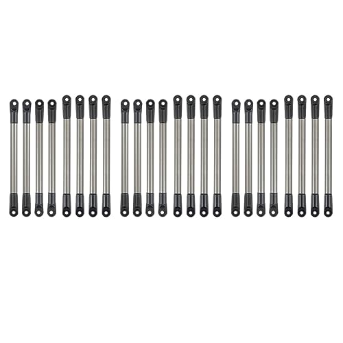 GREOHNMPAW 24Pcs Metallverbindungsstange Zugstange Radstand für 1/10 RC Crawler Auto Axial SCX10 90027 D90 D110 CC01 MST von GREOHNMPAW
