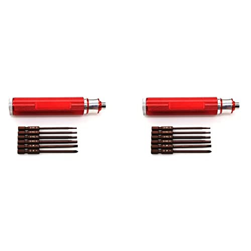 GREOHNMPAW 2X 6 Im 1 Sechskant Schraubendreher H1,5 2,0 2,5 3,0 mm Sechskant Schlitz Schraubendreher Werkzeug Kit Für RC Modell Auto Boot Flugzeuge, 2 von GREOHNMPAW
