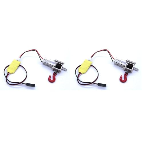 GREOHNMPAW 2X Automatische Simulierte Winde Aus Metall mit 3 Kanal Empfängerkabel für B14 B24 B16 B36 C14 C24 C34 MN D90 MN99S RC Autoteile von GREOHNMPAW